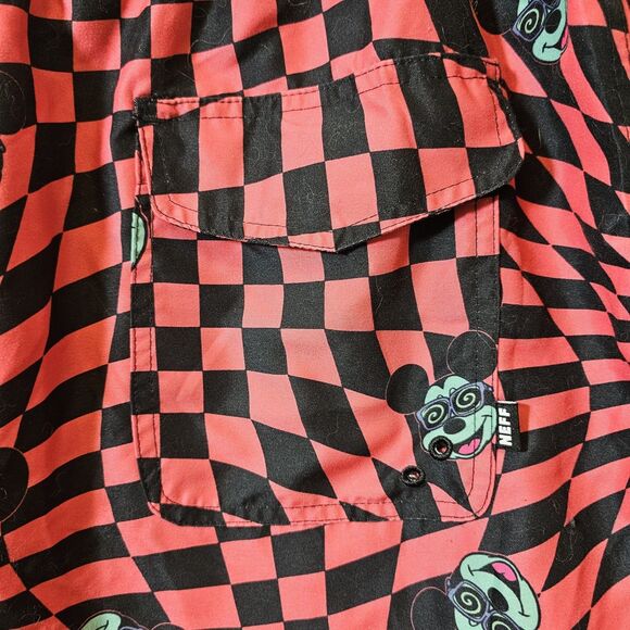 NEFF X DISNEY Mickey Mouse Checkered Drawstring Swim Board Shorts Men Size Large - Picture 5 of 10